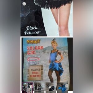 🎃Sexy Spirit Halloween saloon Wild West girl costume s 2-6 worn 1x blue/black